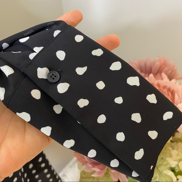 Pleione spotted long sleeve button down blouse - Picture 7 of 8